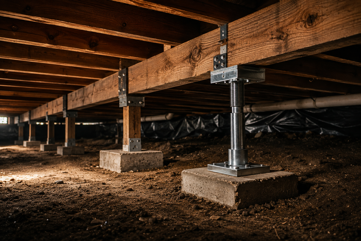 Pier & Beam Repair project photography